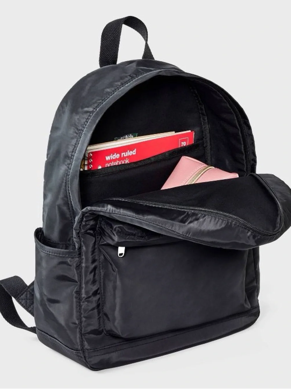 Nylon Collegiate Dome Backpack - Black